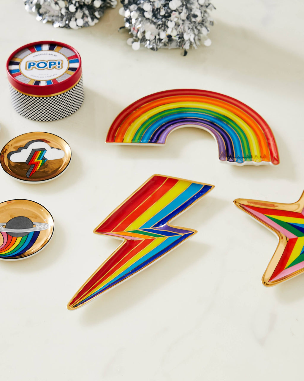Dripping Rainbow Trinket Tray X3029