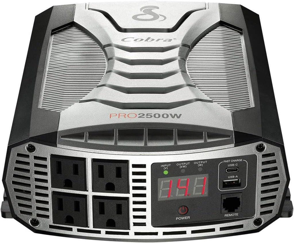 500W Portable Car Power Inverter with 2 AC Outlets and USB Ports R650298