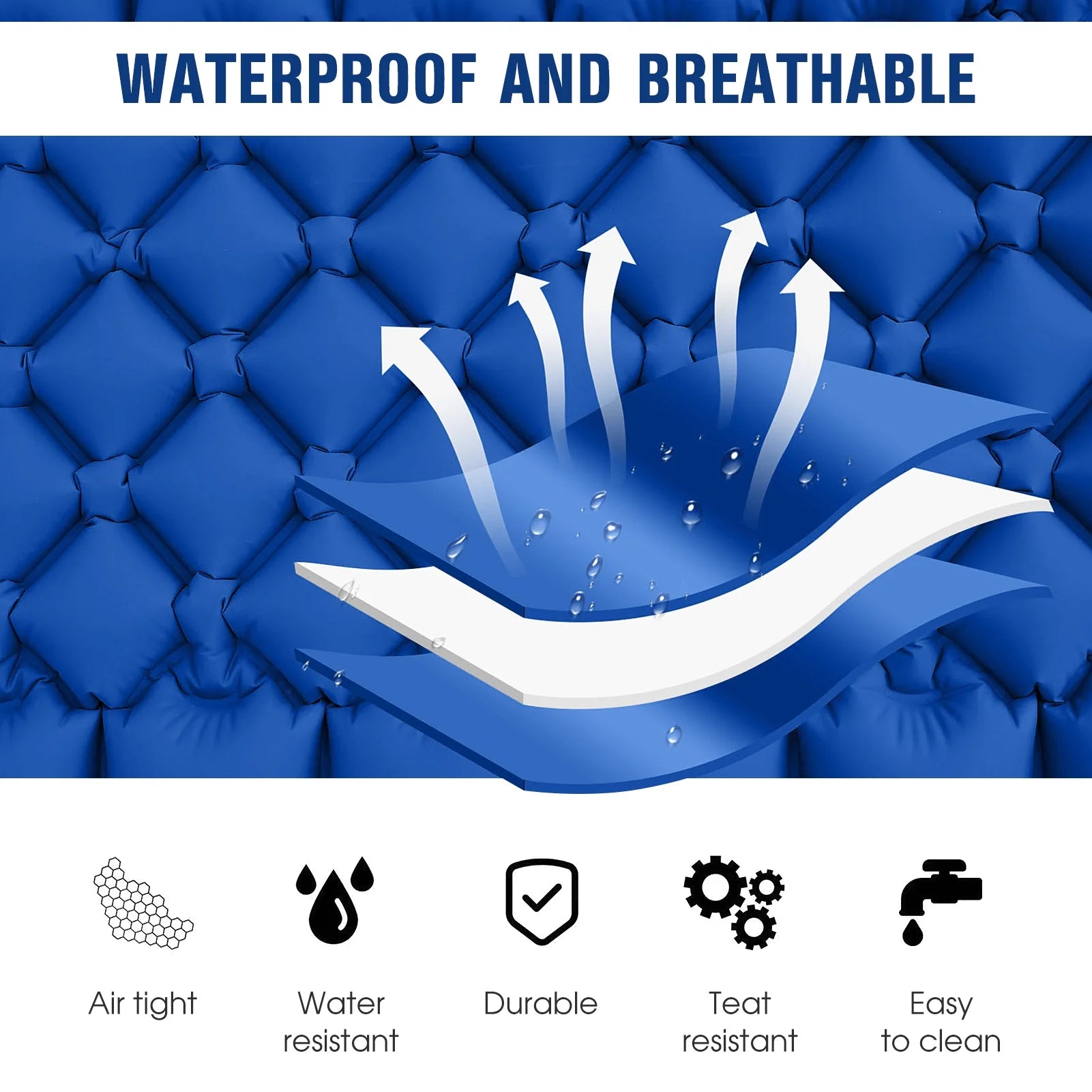 Lightweight Camping Mat with Air Pillow Waterproof Sleeping Pad E534