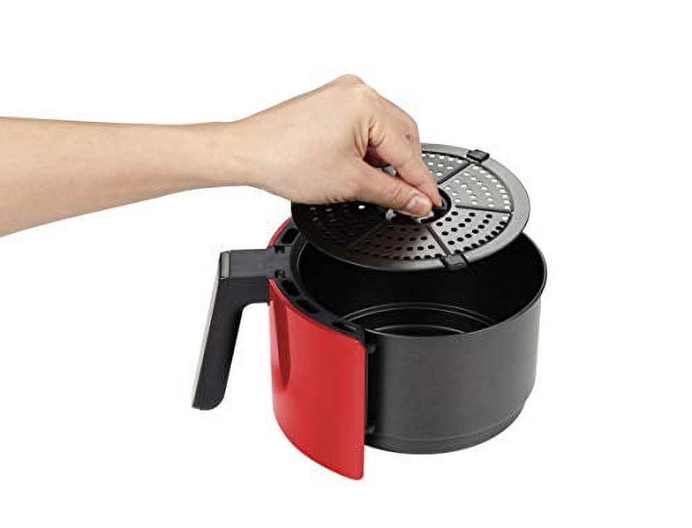 Red/Silver Electric Mini Air Fryer with Digital Touchscreen W857