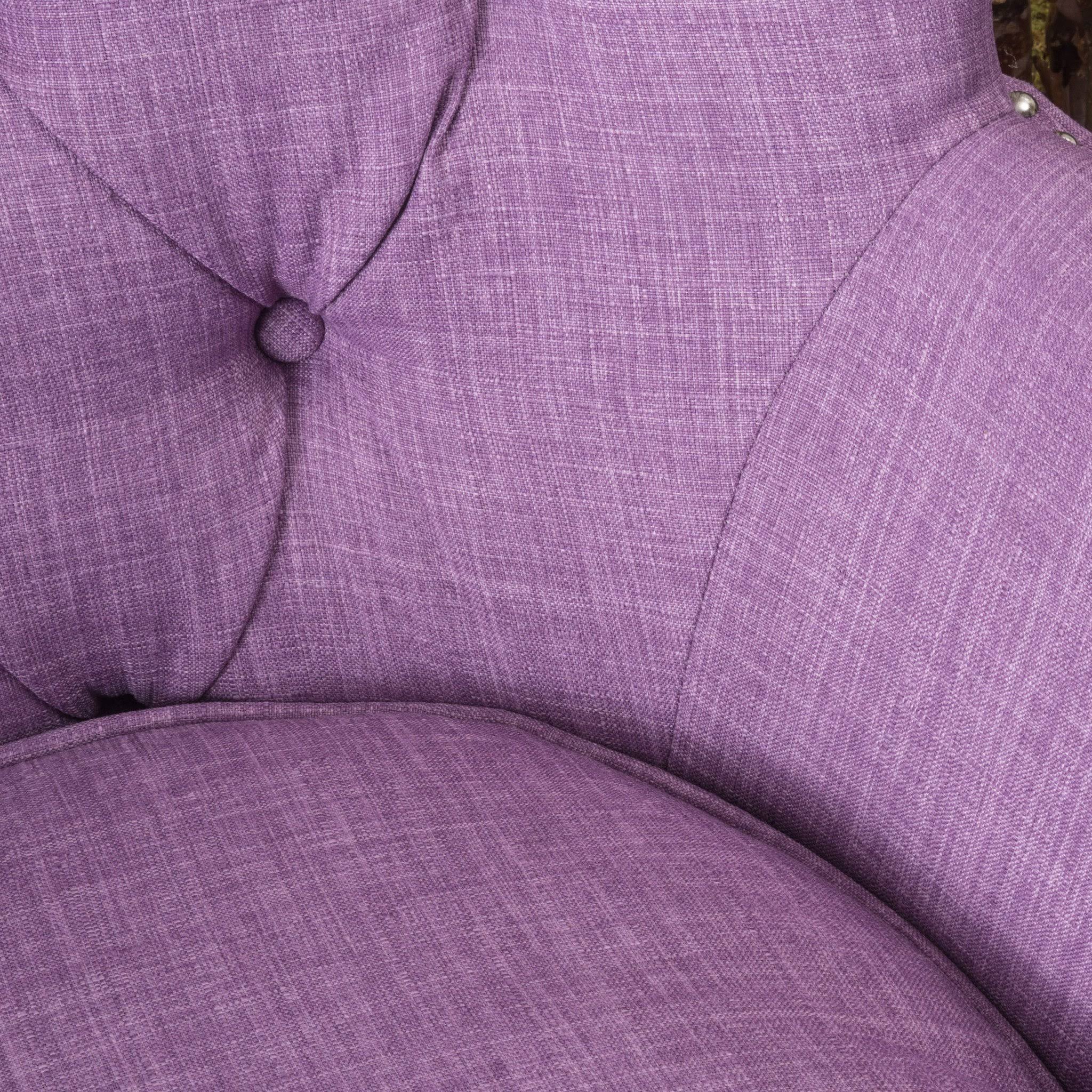 Grey Tufted Fabric Club Chair E441