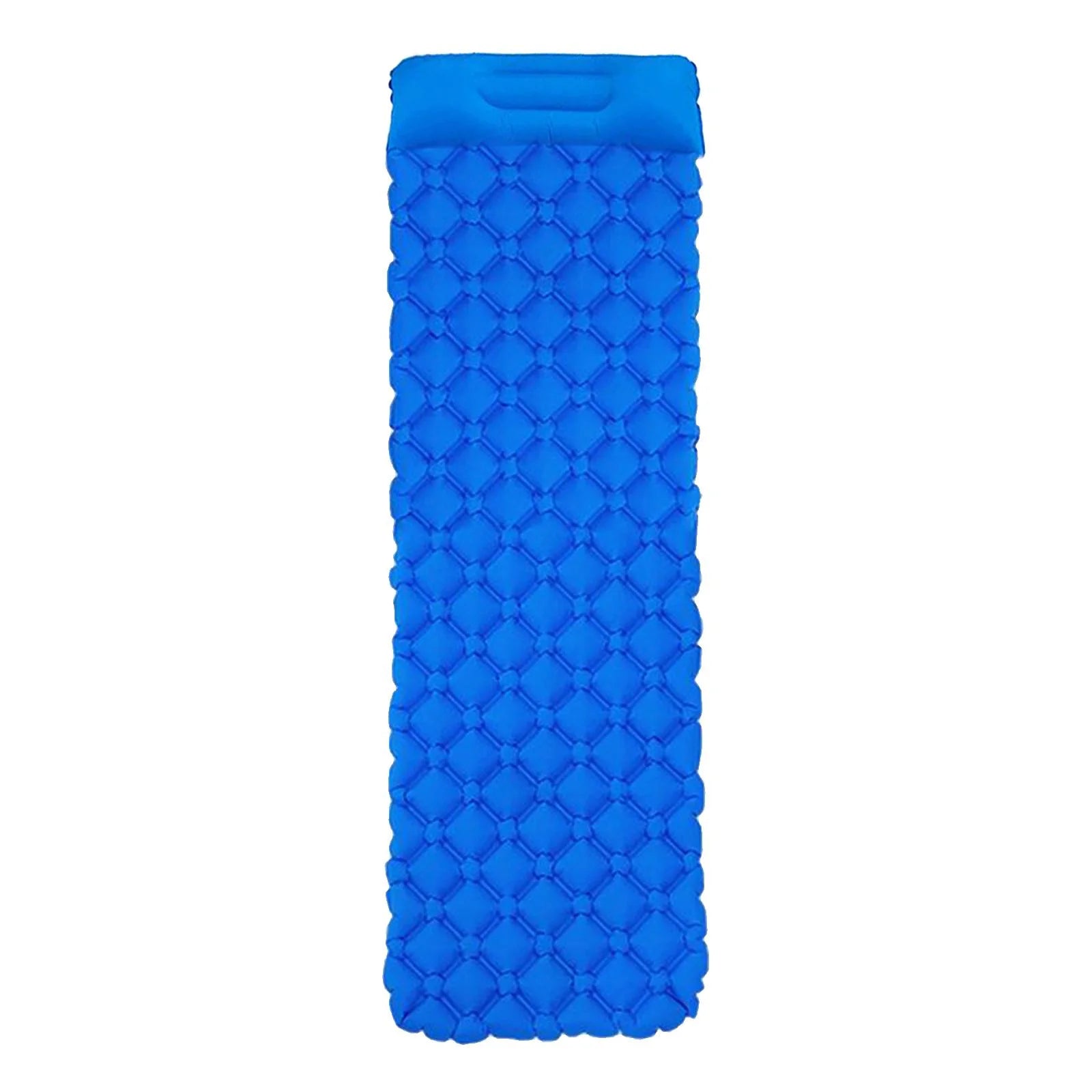 Blue Waterproof Inflatable Camping Mattress with Pillow N53099