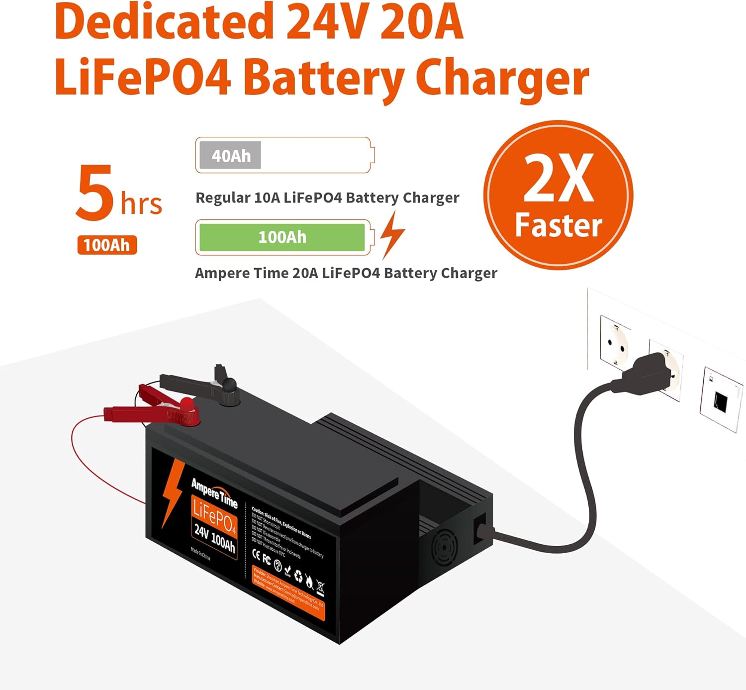 29.2V 20A LiFePO4 Iron Phosphate Batteries Charger H549828