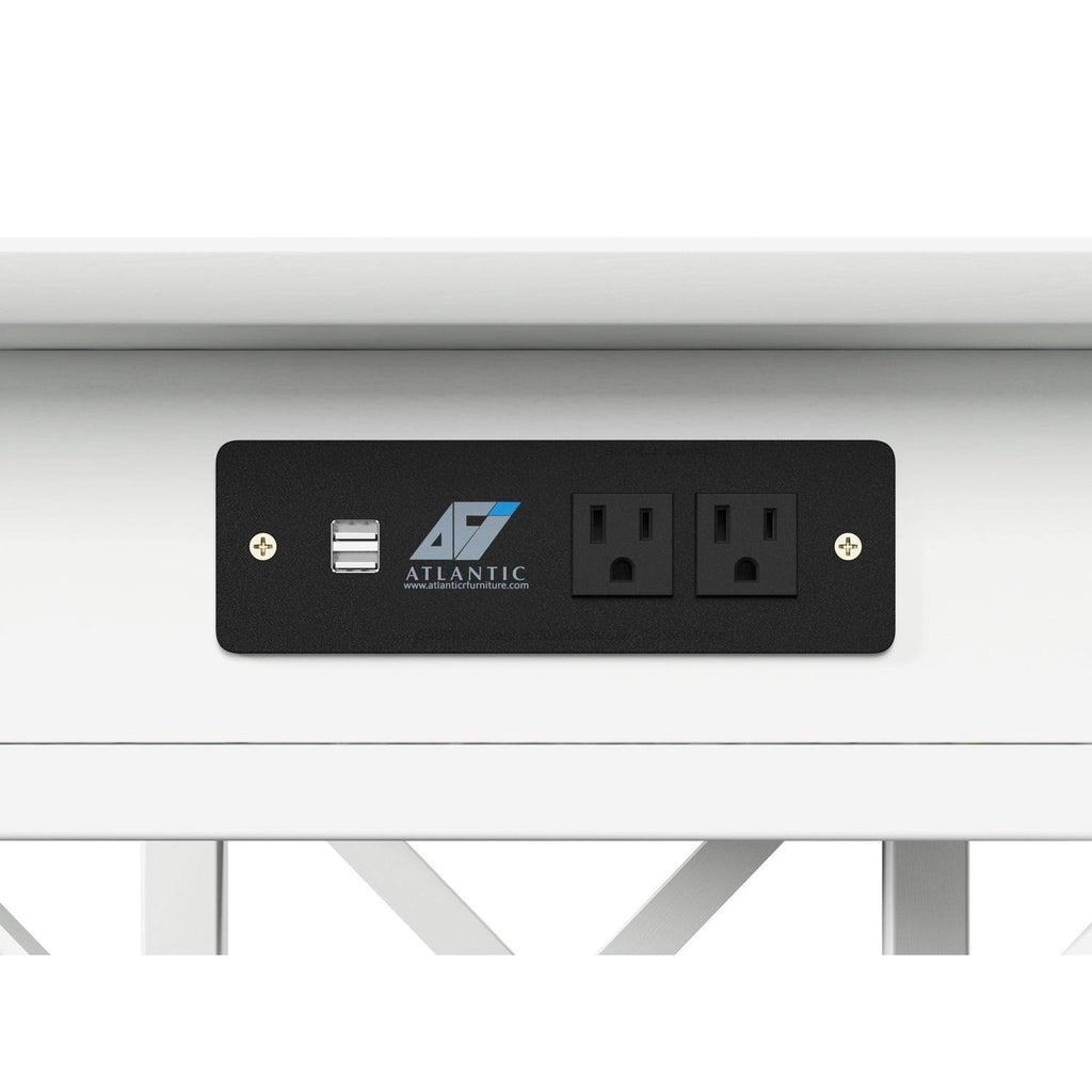 Grey Drawer Desk with Charger Station H97509