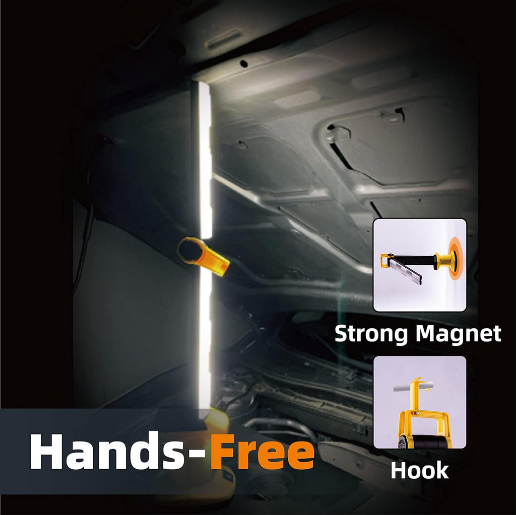 LED Rechargeable Magnetic Work Light, Foldable Cordless Underhood Flood Lighting, 2 Pack X56804