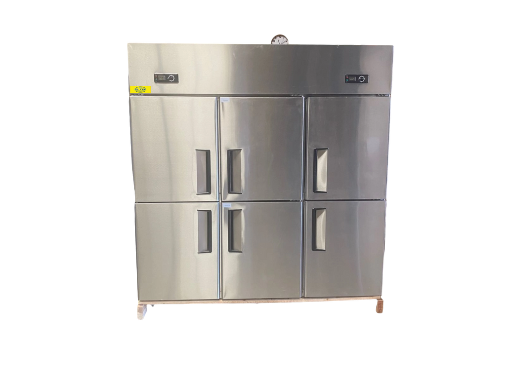 Commercial Six Door Upright Reach-in Stainless Steel Freezer 45.9 cu. ft. H852