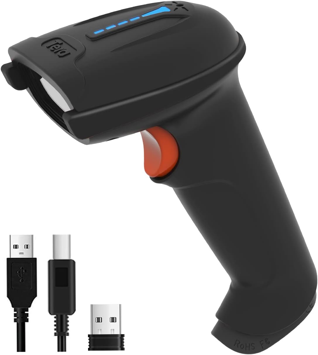 2D Wireless and Wired Barcode Scanner Pack of 2 F821