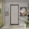 Mocha 1-Lite MDF Wood Frame Frosted Glass Interior Bi-Fold Closet Door D4162