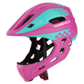 Kid Bike Full Face Helmet with Taillight and Detachable Chin Guard V1932