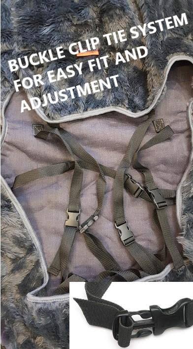 Faux Fur Front Seat Covers Silver Grey I83872
