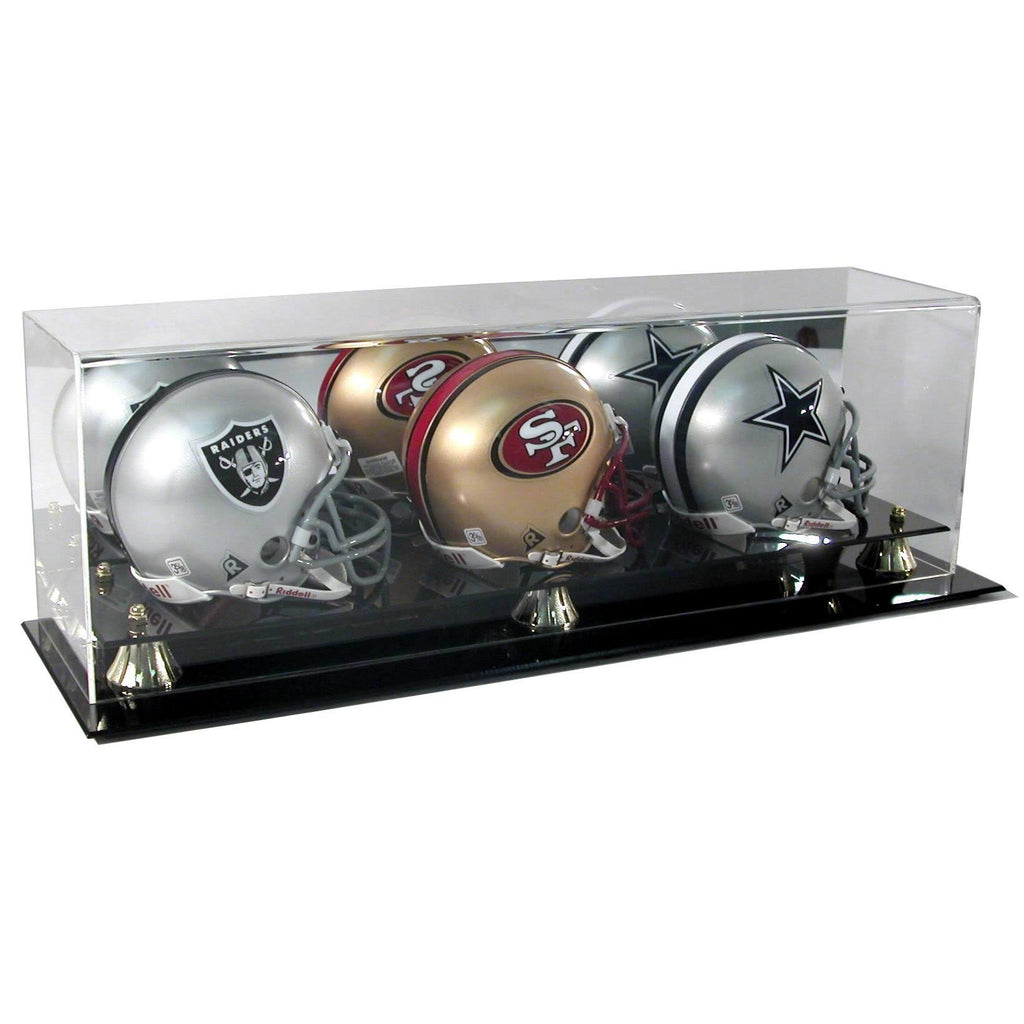 Acrylic Triple Mini Football Helmet Display Case O8293