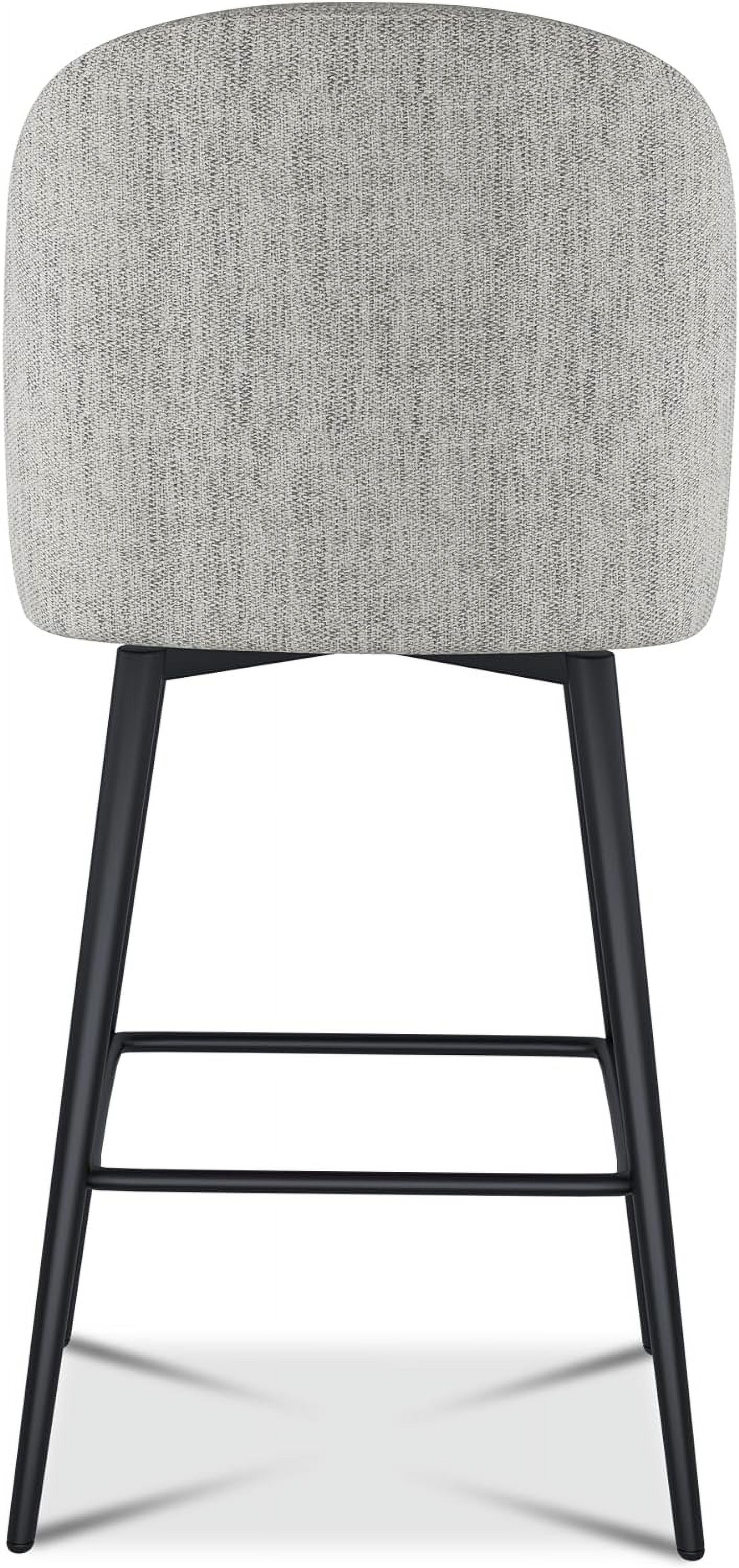 26 Inch Upholstered Swivel Barstools Set of 2 with Back and Metal Legs F168656