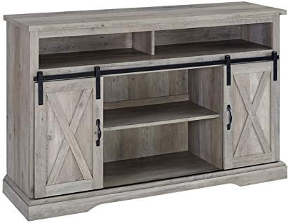 Rustic Oak Wood TV Stand Storage Cabinet Z807
