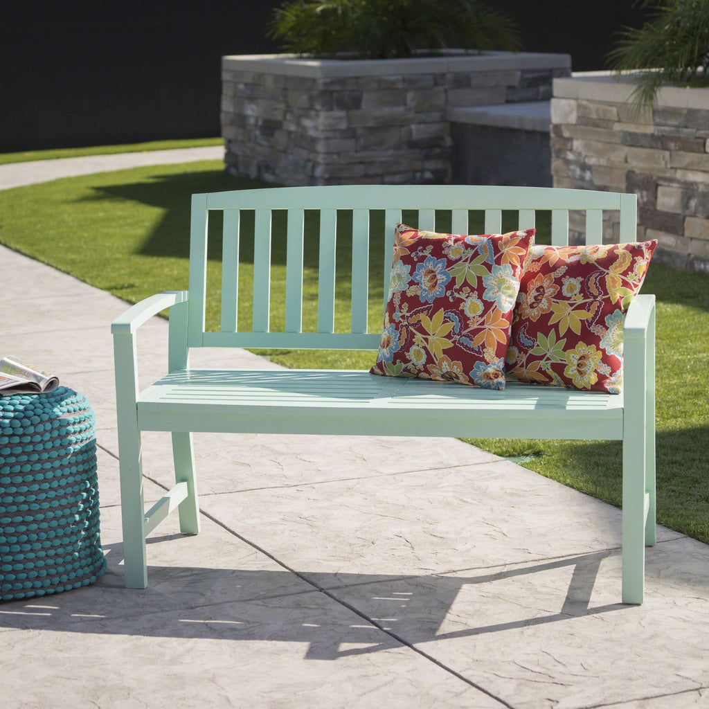 Light Mint Acacia Wood Bench K78422