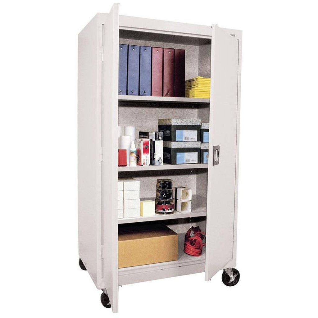 Welded Mobile Storage Cabinet, Dove Gray Q95169
