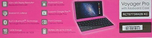 Pink 16 GB Android 5.0 Tablet with Keyboard and Case Q872792