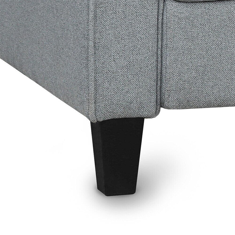 Grey Armrest Single Sofa Chair and Loveseat Sofa J85493