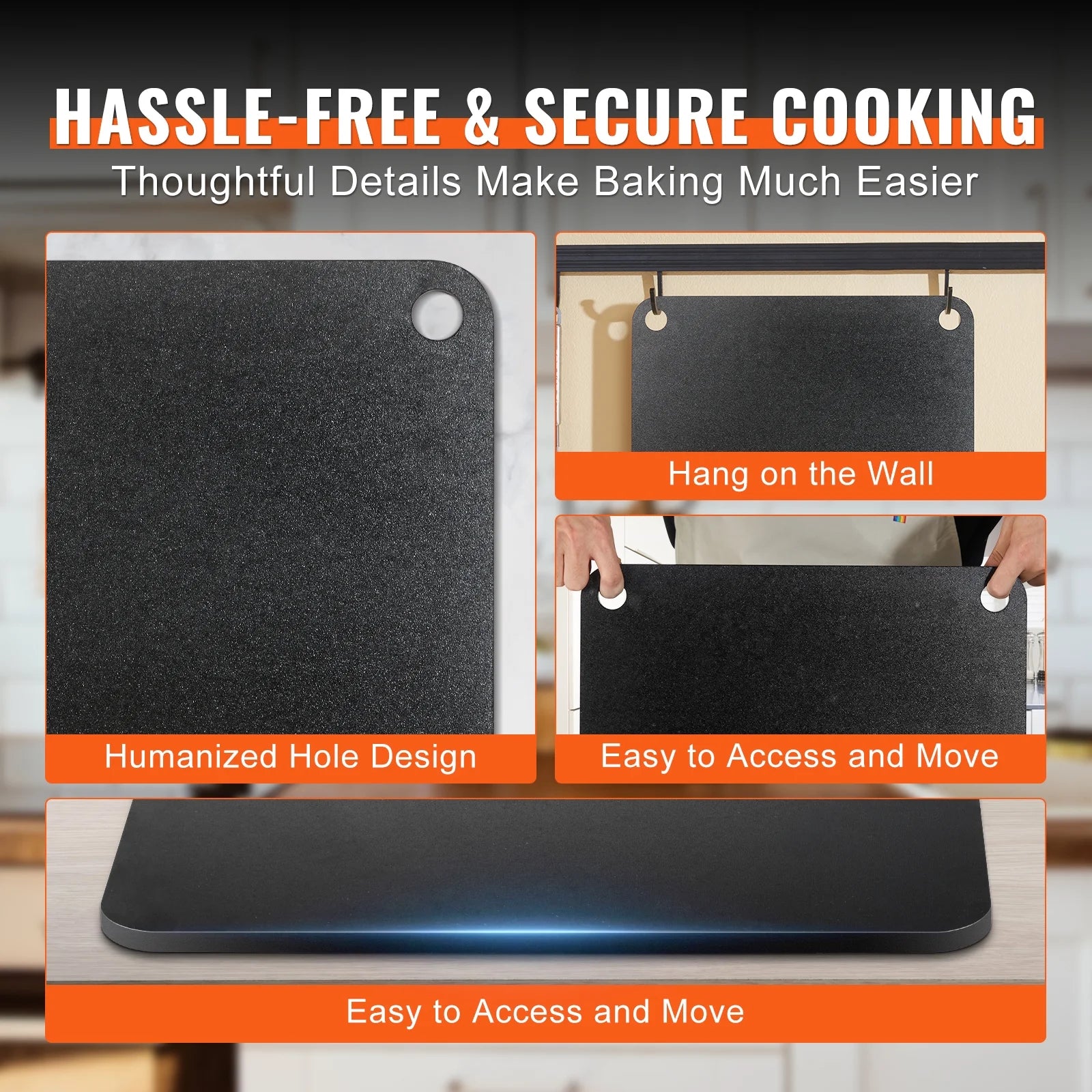 16"x14.5" Pre-Seasoned Carbon Steel Pizza Baking Sheet H990