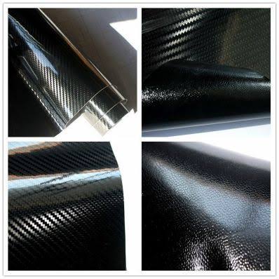 5D High Gloss Black Carbon Fiber Car Wrap Film 152cm x 200cm M41211