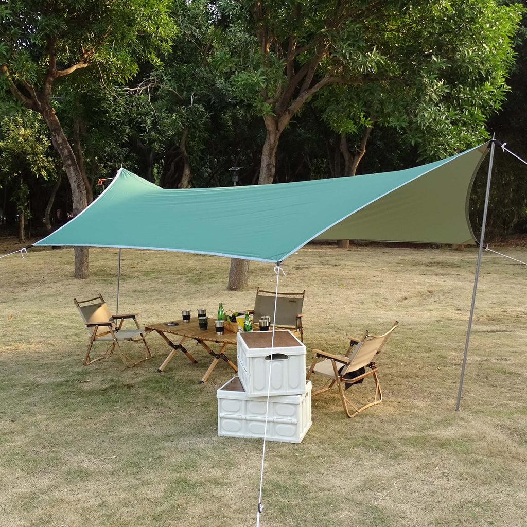 Waterproof Camping Tarp with Poles L451