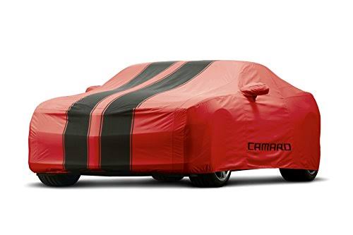 Outdoor Car Cover in Red with Black Stripes J368