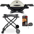 1-Burner Portable Propane Gas Grill with Rolling Cart M99351