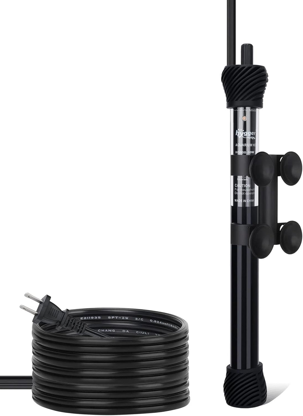 50W Submersible Aquarium Heater with Adjust Knob Suction Cup V986