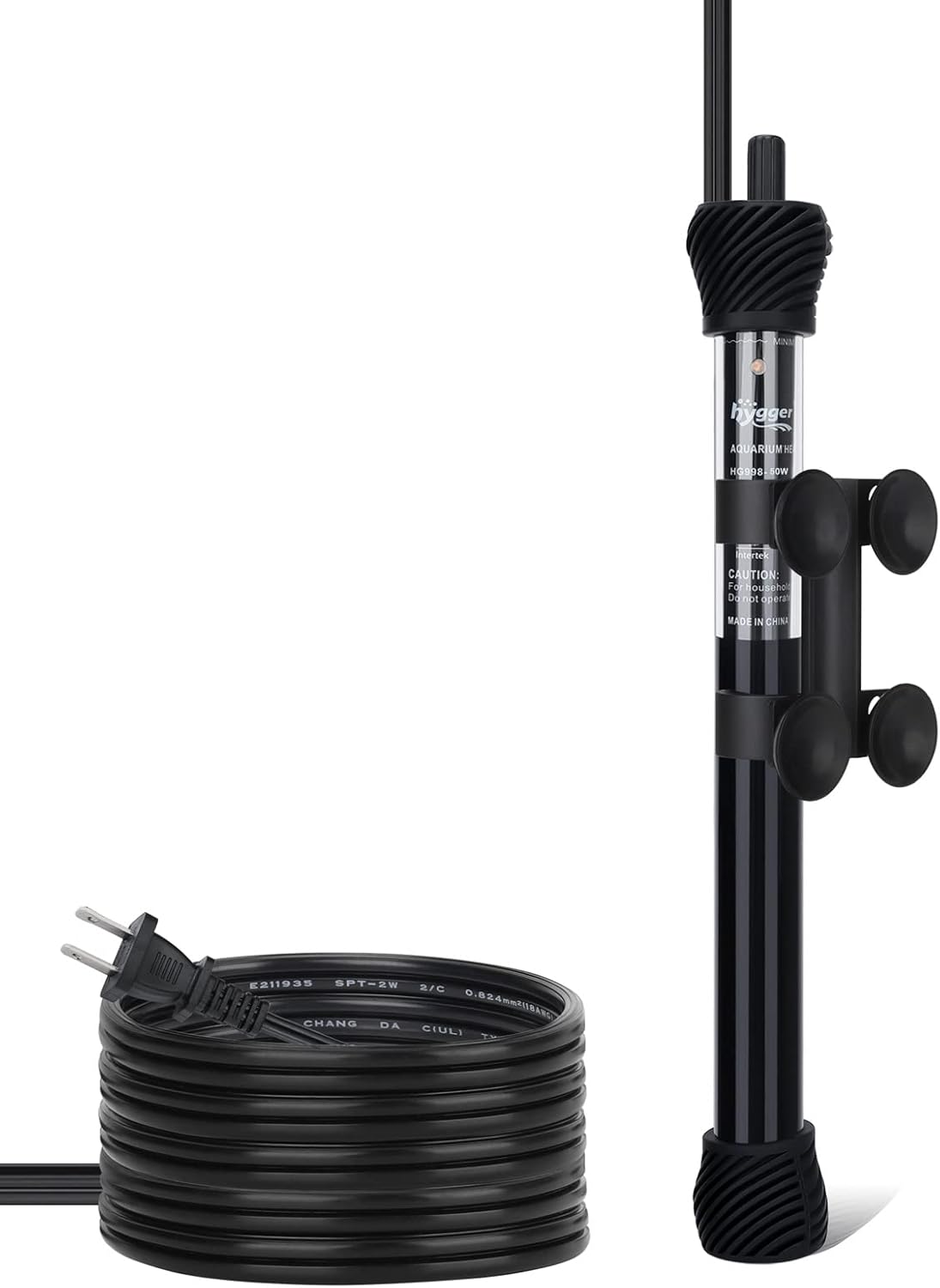 50W Submersible Aquarium Heater with Adjust Knob Suction Cup V986