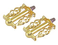 Gold Twisted Bike Pedals with Cage 1/2", Pair M509794