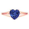 18K Rose Gold Solitaire Ring G159