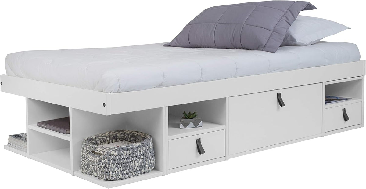 Caramel Full Size Storage Platform Bed with Drawers X9257