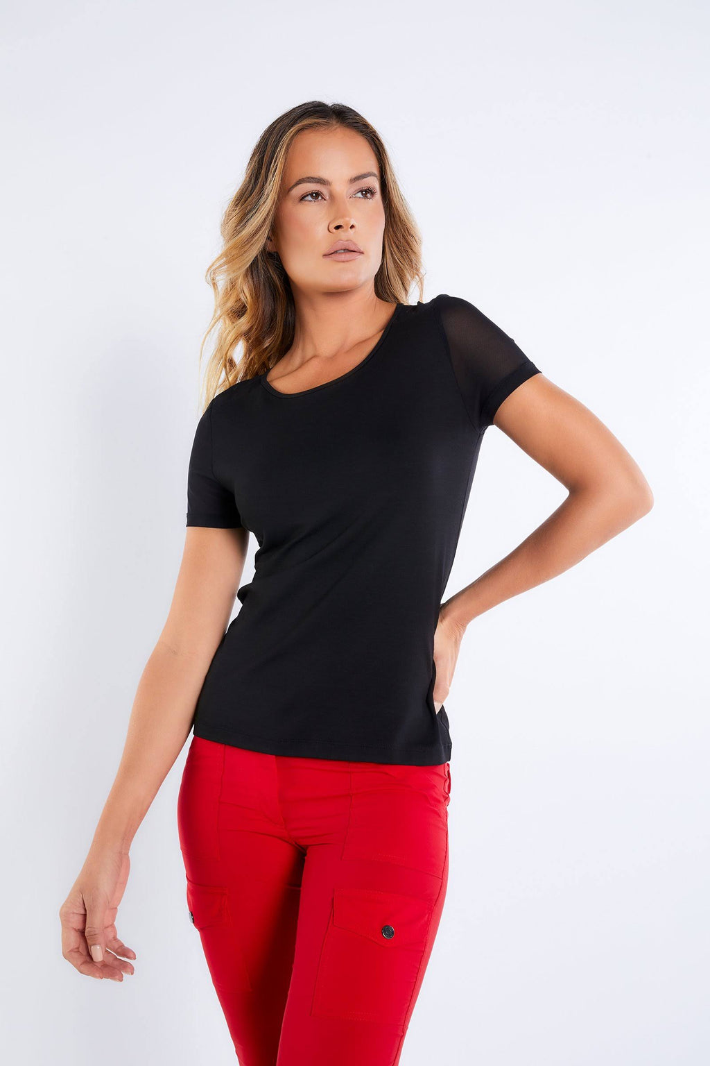 Red Slim Fit Cargo Pants S33658