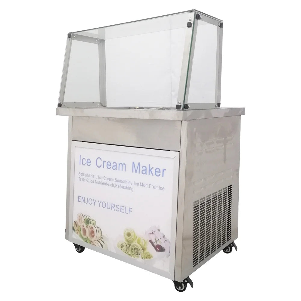 Commercial Flat Pan Fried Ice Cream Roll Machine with 6 Tanks K72979