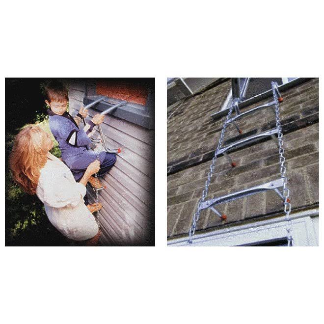 15 ft. Portable Fire Escape Ladder Steel Chain W757965