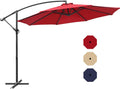 Navy Blue Rectangular Polyester Patio Table Umbrella P5871