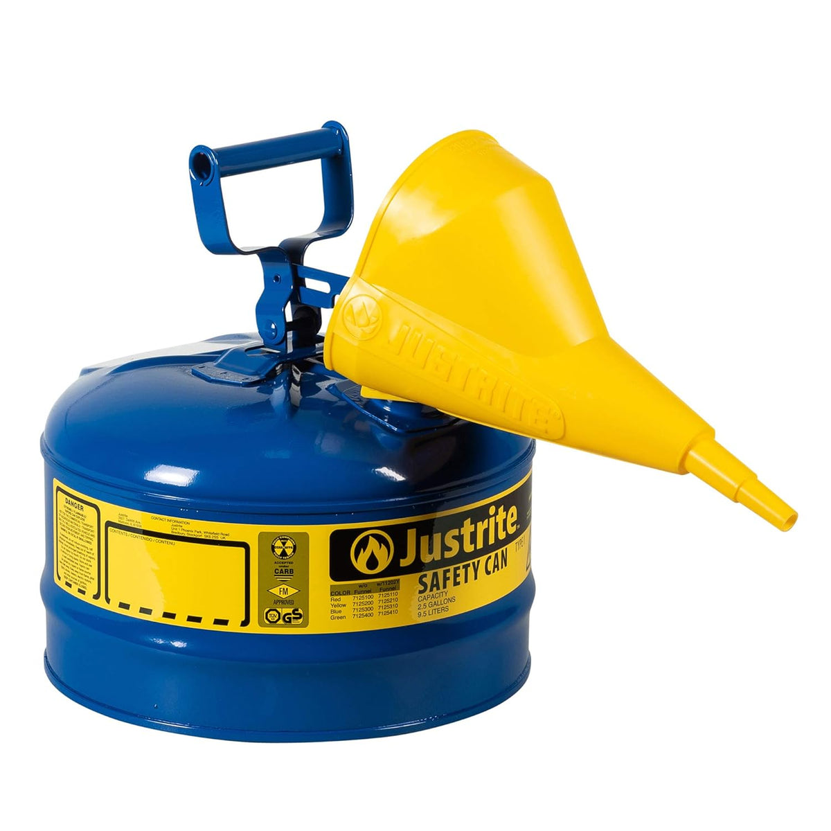 2 Gallon Galvanized Steel Safety Can with Funnel, Pack of 2 P773706