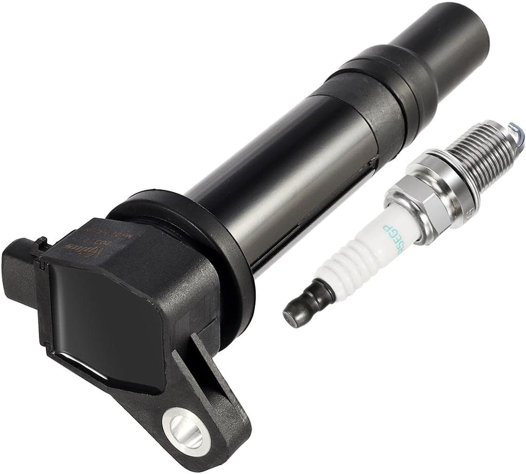 Set of 4 Ignition Coils & Spark Plugs Compatible with Kia Rio Hyundai Accent 1.6L E968470