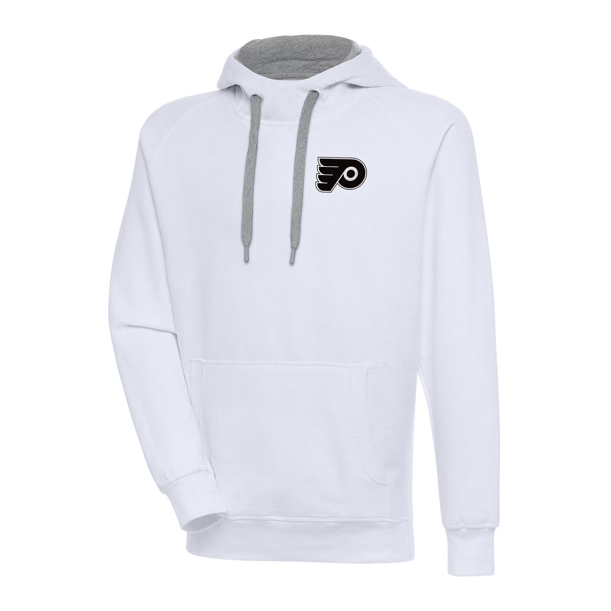 White Philadelphia Flyers Metallic Logo Victory Pullover Hoodie A44648