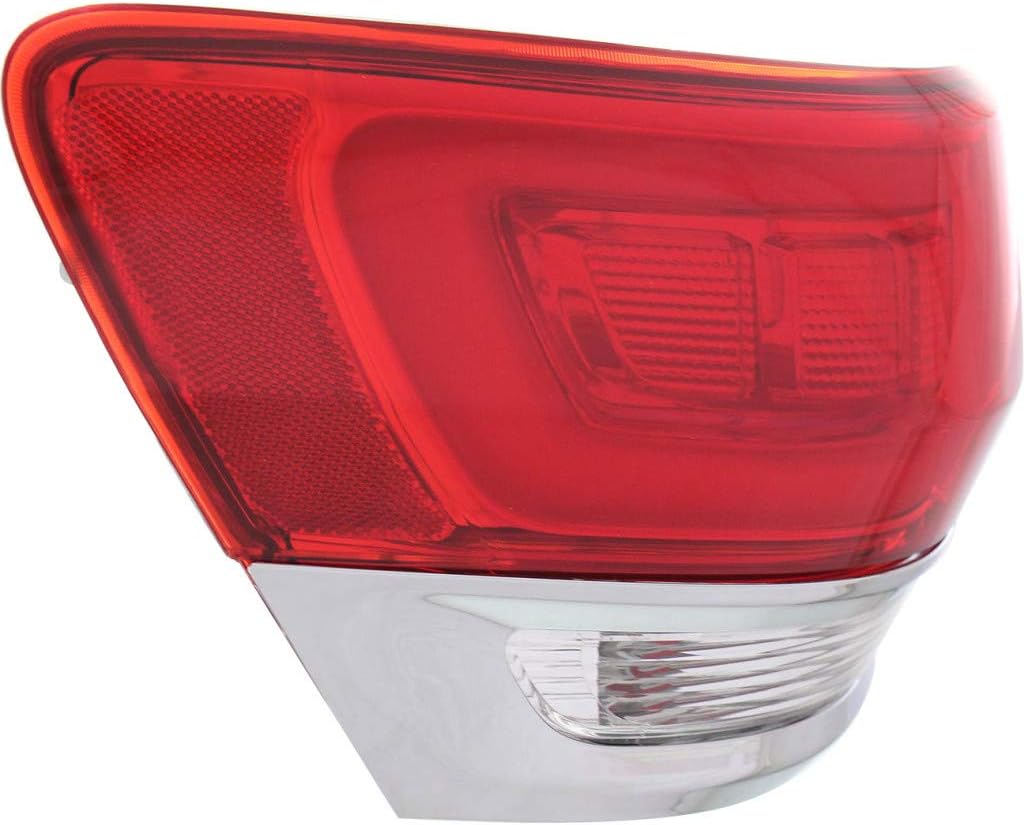 Outer Tail Light Assembly Driver Side with Chrome Trim L4167