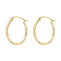 Oval Hoop Earrings 14k Yellow Gold 20mm x 15mm K3652