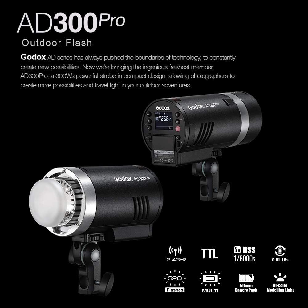 300W TTL Flash Strobe Monolight with Handheld Grip T5774