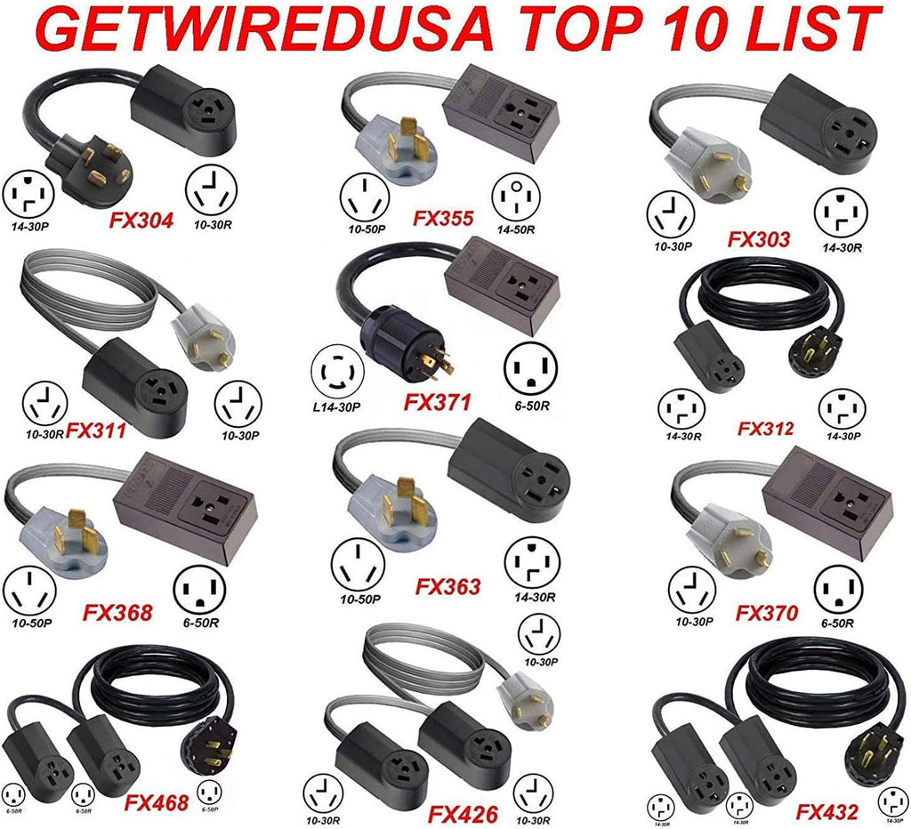 15-FT 10/3 10AWG Extension Cord 10-50P to 10-50R A4645