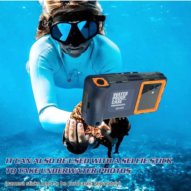 Waterproof Protective Case for Phones Up to 6.9 Inch with Lanyard R2057
