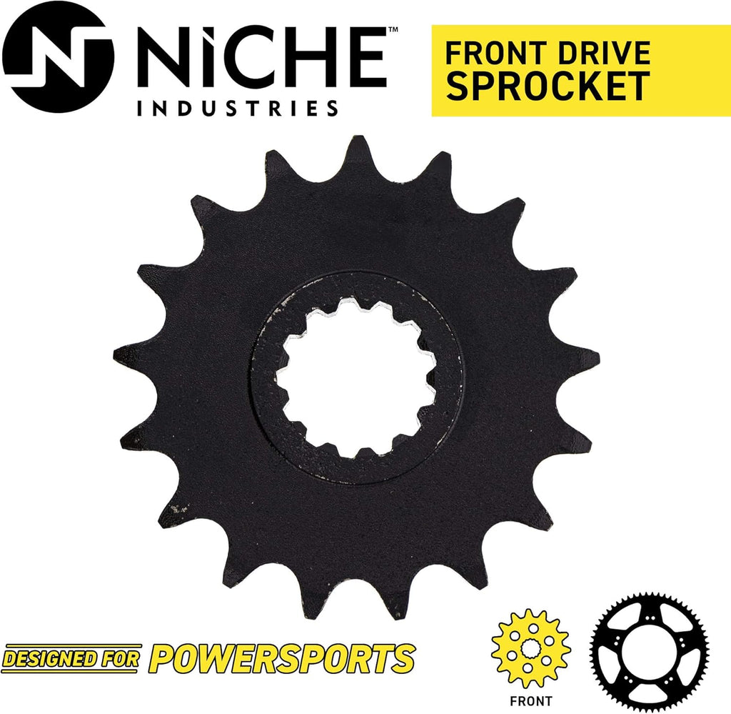 Drive Sprocket Chain Combo Front 17 Rear 45 Tooth 530HZ Standard 122 Links Pack of 2 F99722