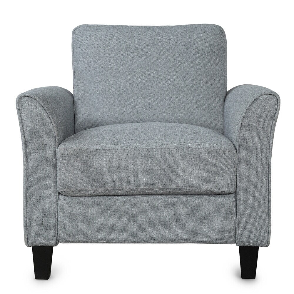 Grey Armrest Single Sofa Chair and Loveseat Sofa J85493