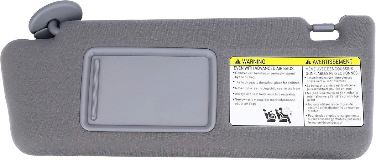 Left Driver Side Sun Visor Gray Without Light Pack of 2 G296483