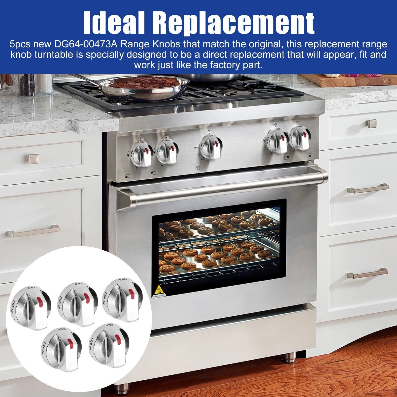 5x Range Knobs Switch for Samsung Gas Stove Cooktop Oven Q2249
