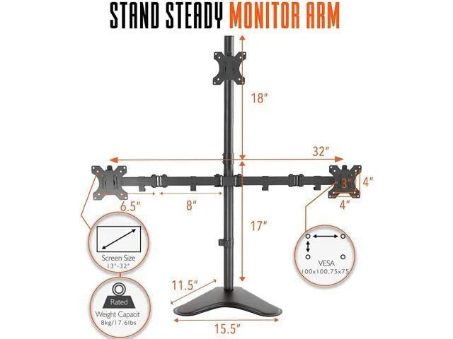 Three Arm Freestanding Monitor Mount P981
