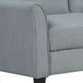Grey Armrest Single Sofa Chair and Loveseat Sofa J85493