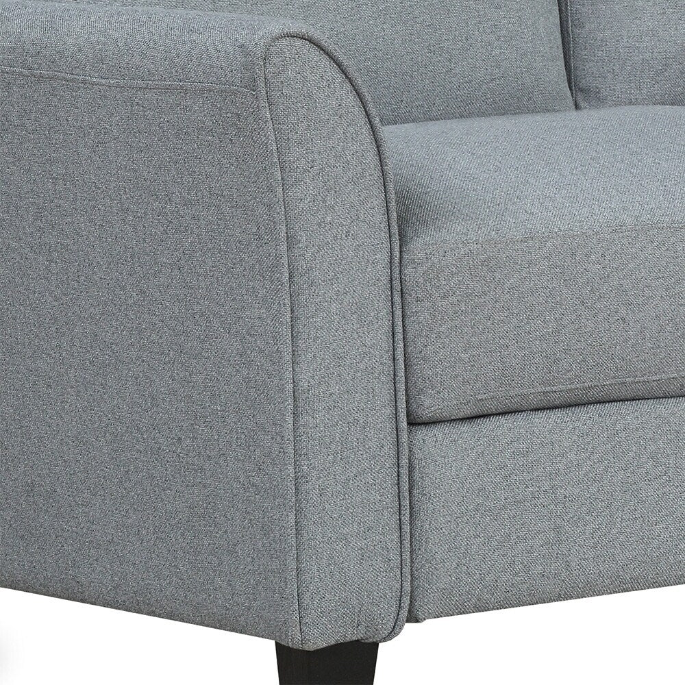 Grey Armrest Single Sofa Chair and Loveseat Sofa J85493